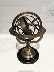 Bombay Nautical Antique Style Brass Armillary Zodiac Sphere Astrology Globe 11″