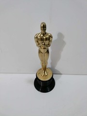 Gold Film Award Style Trophy | Resin Movie Award Statue | Metallic Gold Display