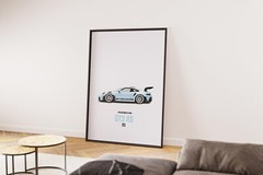 Porsche 911 GT3 RS Poster, Porsche 992 GT3 RS Print, Car Print, Car Wall Art