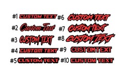 Custom Lazer Cut Car Acrylic Emblem Badge MULTI COLOR Customized Text Names!