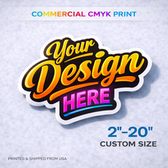 Custom Business Logo Stickers | Full Color Vinyl Waterproof 2″-20″