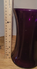 Solid Deep Purple Color Glass Bouquet Vase Home Decoration 8″ Tall Unbranded