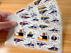 Trump “I DID THAT” Stickers 100pcs Mixed Political Vinyl Decals for Gas Pump 1″