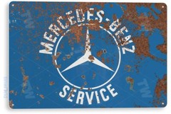 Mercedes-Benz Service Sign, Parts, Service, Auto Shop, Garage Tin Sign A492