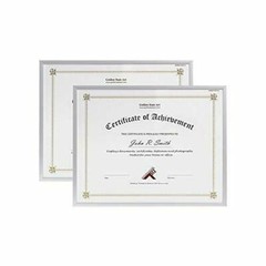 Set of 2 8.5×11 Diploma/Degree Certificate Aluminum Picture Frame Wall Mounting