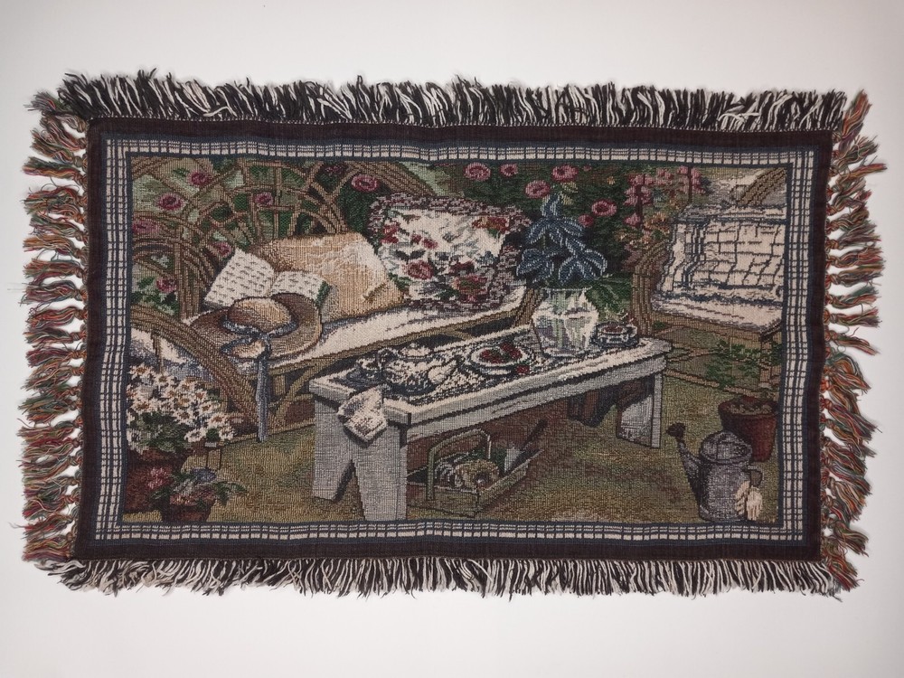 Living Room Tapestry Throw Double Weave 20″x32″ Unknown Artist