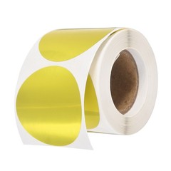 200pcs Round Thermal Label 1.5×1.5″ Self-Adhesive Thermal Stickers Gold