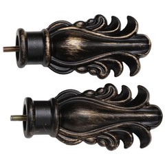 Fancy Feather Antique Black 48-84 Tapestry Rod – Decorative Hanging Accessory