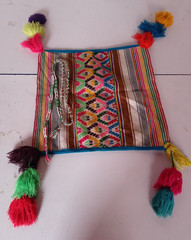 Aguayo Set Decorated Bow Multicolored Beads Pago Madre Tierra