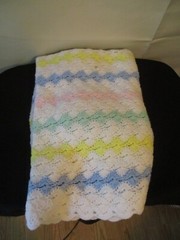 Unbranded 100% Acrylic Pastel White Handcrafted Crocheted 36″ x 42″ Baby Blanket