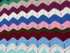 Vintage Afghan Crochet Handmade Throw Blanket 82×48 Rainbow Multi-Color