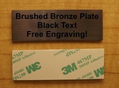 Custom Engraved 1×3 Tag Sign Plaque Plate / Gold Silver Copper or Bronze Finish