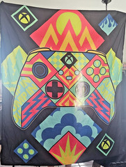 XBOX WALL TAPESTRY 50IN X 60IN Game Room Nintendo PlayStation Game Cube – [B-7]