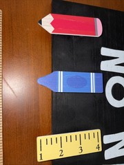 No Name Teacher Sign School Rulers Pencils Clothespin Clip Brand New Hobby Lobby