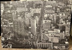 Flatiron Building New York City Black and White Modern Decorative Print 79”x 56”