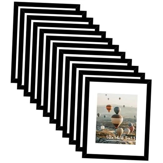 Set of 12 Black Diamond Art 10×14 Picture Frames – 30×40 Inch