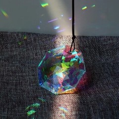 60MM Suncatcher Faceted Octagon Prism Crystal Hanging Rainbow Maker Chandelier