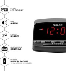 Easy to Use Digital Alarm Clock with Keyboard Controls – Perfect for All Ages
