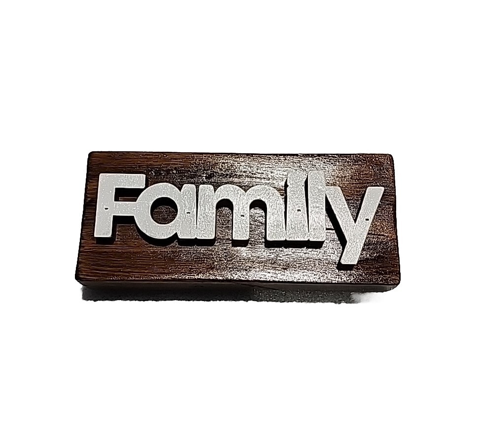 Rustic 8″ Pallet Wood Sign – “Family” Hand-Stained Wall Decor Farmhouse Style