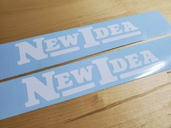 new idea tractor farm Decals Stickers Gloss white 8″ (2) Fast USA