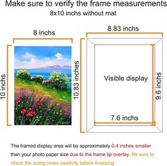8X10 Picture Frame Wall Hanging Photo Frame Black 5 Pack