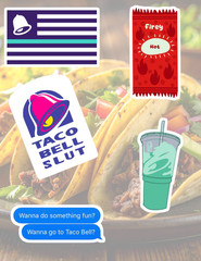 Taco Bell Food 5pc Sticker Pack