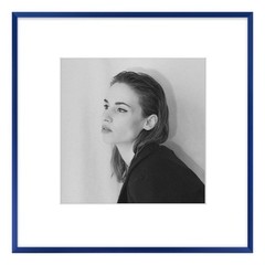8×8 12×12 Blue Aluminum Metal Photo Picture Frame Glass Front Mat Wall Gallery