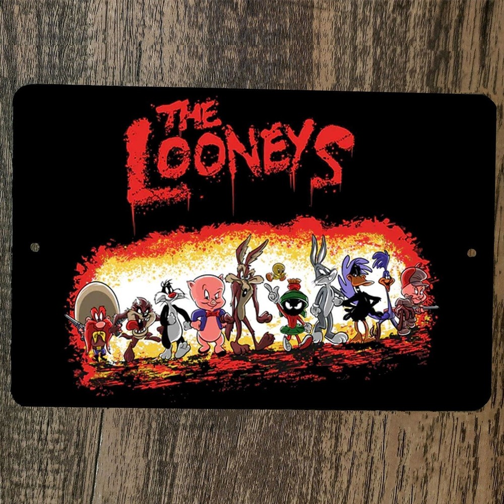 The Looneys 8×12 Metal Wall Sign Toons Tunes