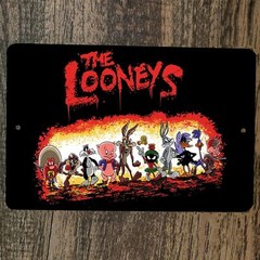 The Looneys 8×12 Metal Wall Sign Toons Tunes