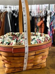 Longaberger Woven 1995 Mothers Day Basket with Floral Easter 1995