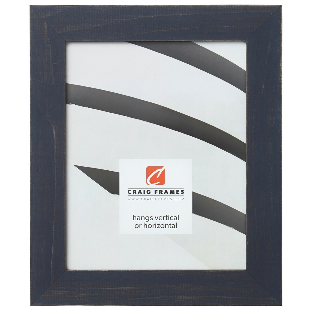 Craig Frames Jasper, 1.5″ Distressed Rustic Weathered Country Blue Picture Frame