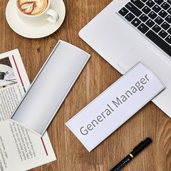 25 Pack Aluminum Name Plate Holders 8×3 Door Wall Office Sign