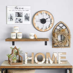 Farmhouse 16″ Metal Wall Clock Modern Contemporary Large Wall Clock