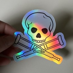 Jackass Skull Logo 3 Inch Waterproof Holographic Vinyl Sticker