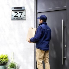 Elegant SOLAR LIGHT LED House Signs Plaques Door Numbers 1 – 9999 street Name