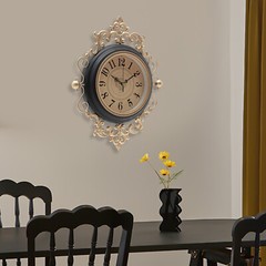 Indoor 16*19in Black Analog And Numbers Vintage Decorative Battery Wall Clock US