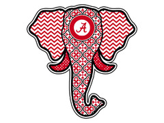 Alabama Elephant Cute Logo College Sticker Waterproof Vinyl Decal Die-Cut Car