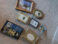 Mix Vintage Lot Of Solid Photo Picture Frames of Various Materials as Shown