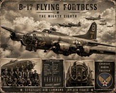 B-17 Flying Fortress Wall Art 8.5×11 Print WWII Bomber Memphis Belle Aviation