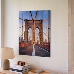 Wall Art Brooklyn Bridge Canvas Golden Hour Photograph Of Nyc Icon