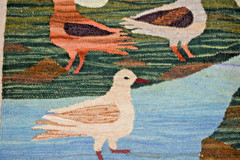 4.5ft Handwoven Bird Tapestry – Colorful Nature Wall Hanging Art – Woven Kilim