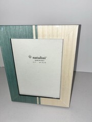Natalini Made in Italy Italian 5″x7″ Green Tan Wood Picture Frame Marquetry