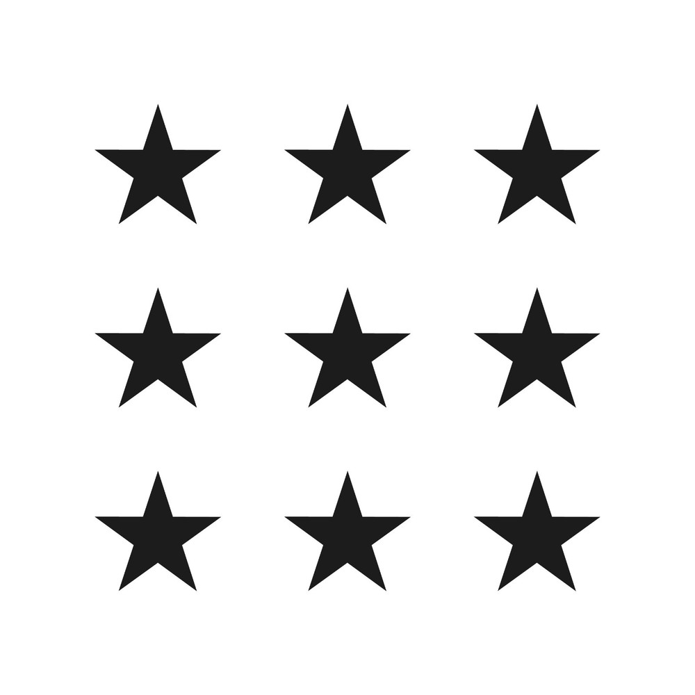Small Star Symbol Vinyl Decals set of 9 stars Stickers Sheet