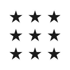 Small Star Symbol Vinyl Decals set of 9 stars Stickers Sheet