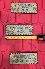 Set Of 3 Garden Signs See Photos For Size Measurements And Condition D3