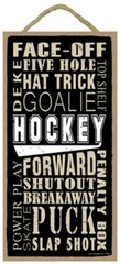 HOCKEY (word art) Sports themed wall sign Home Man Cave NEW 10″x5″ Wood Sign 570