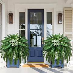 60″ 2-Pc UV Resistant Faux Ferns & Spider Plants for Indoor/Outdoor Decor
