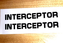 Max INTERCEPTOR police vinyl STICKERS Decals Gloss black 10″ (2) USA