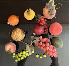 Vintage Artificial Fruits And Vegetables Of Unknown Material