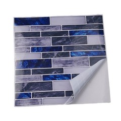 Easy Installation 3D Tile Stickers Waterproof Kitchen Bathroom Decor (10Pcs)